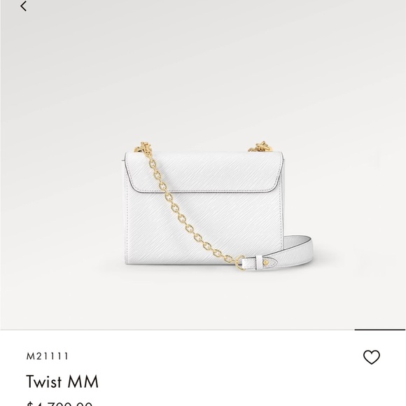 LV “TWIST” MM handbag in WHITE EPI LEATHER: 100% AUTHENTIC #louisvuitton - Picture 15 of 15